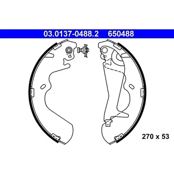Brzdová čelist Sada brzdových čelistí ATE 03.0137-0488.2