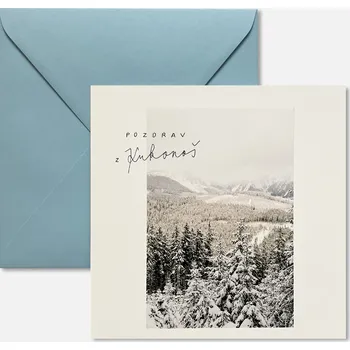 Přání pozdrav z Krkonoš s textem: Vzhůru do přírody