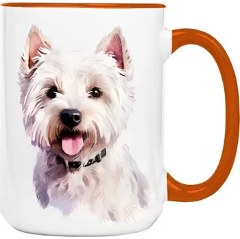 Hrnek velký barevný s potiskem West highland white teriér - Westík