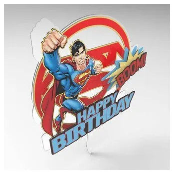 Jedlá dekorace na dort Zápich do dortu Superman - Cakesicq