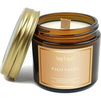 Svíčka Sojová vonná svíčka s dřevěným knotem palo santo 120ml - Your Candle
