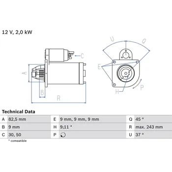 Startér Startér BOSCH 0 986 017 790