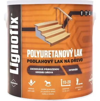 Lak na dřevo Stachema Lignofix polyuretanový lak 2,5 l lesklý