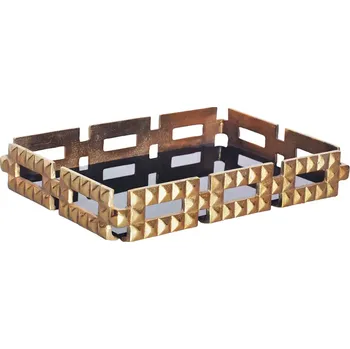 Podnos VARIATION 40 CM černozlatý