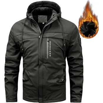 Pánský zimní kabát Pánská zimní bunda ND828 Barva: Černá, Velikost: 4XL