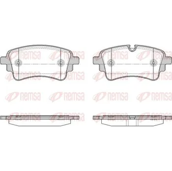 Brzdová destička Sada brzdových destiček, kotoučová brzda REMSA 1669.10