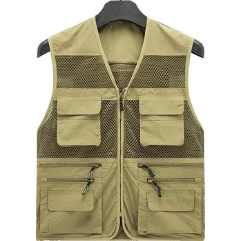 Pánská bunda Pánská vesta DIMU241 Barva: Khaki, Velikost: 2XL