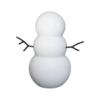 Vánoční dekorace Keramický sněhulák Snowman White 16,5 cm