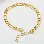 316Steel Náramek Figaro Gold z chirurgické oceli BR1076G