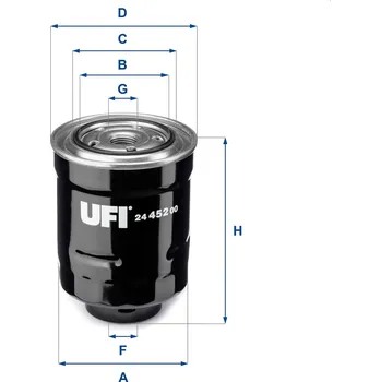 Palivový filtr Palivový filtr UFI 24.452.00