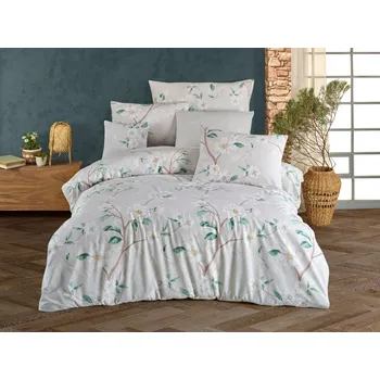 Brotex Povlečení bavlna 140x200, 70x90cm Saly green Zapínání: nitěný knoflík