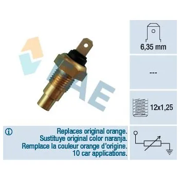 Čidlo automobilu Snímač, teplota chladiva FAE 31520