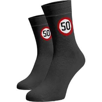 Dámské ponožky Veselé ponožky Rychlost 50 Tmavě šedá Bavlna 42-44