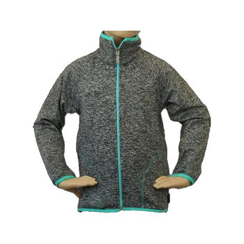 Chlapecká mikina Funkční mikina šedý melír Fantom lemovka - mentolová Velikost: 92