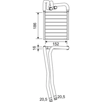 Výměník tepla Výměník tepla, vnitřní vytápění VALEO 811605