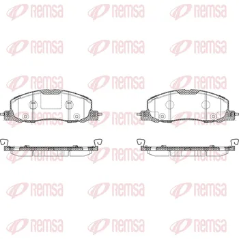 Brzdová destička Sada brzdových destiček, kotoučová brzda REMSA 1904.08