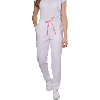 Dámské kalhoty Kalhoty INFINITE MedStyle dámské - bílé/růžová tkanička Velikost: XXL