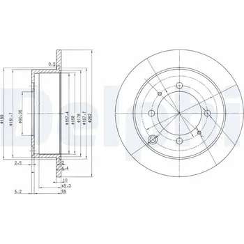 Brzdový kotouč Brzdový kotouč DELPHI BG3400