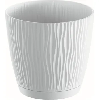 Květináč Květináč UH o168mm výška 157mm, 2,3L SANDY P bílý, s miskou KLC