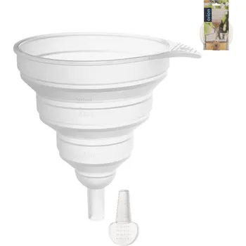 Nálevka silikon KEMP pr. 12 cm skládací+špunt