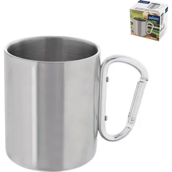 Hrnek nerez dvoustěnný+karabina 0,35 l