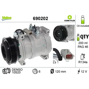 Kompresor klimatizace Kompresor, klimatizace VALEO 690202