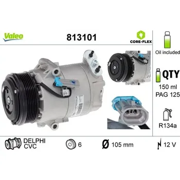 Kompresor klimatizace Kompresor, klimatizace VALEO 813101