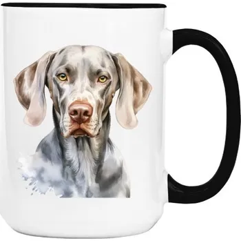 Hrnek velký barevný s potiskem Výmarský ohař 2