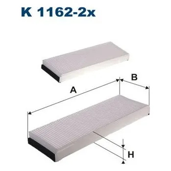 Ventilátor topení a klimatizace Filtr, vzduch v interiéru FILTRON K 1162-2x