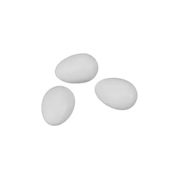 Velikonoční dekorace Dekorativní vajíčka Deco Egg White - set 3 ks