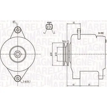 Alternátor Generátor MAGNETI MARELLI 063731615010
