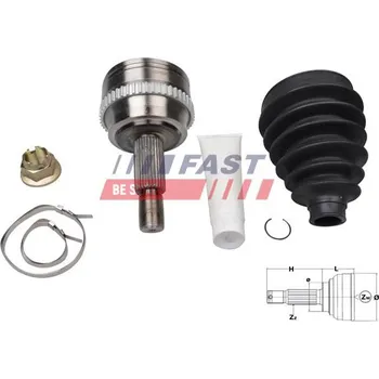 Poloosa kola Homokinetický kloub Renault Master II 98> vnější 2.5/3.0 FT25092K