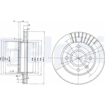 Brzdový kotouč Brzdový kotouč DELPHI BG2440