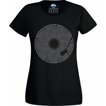 Dámské tričko Dámské tričko Zní lépe na Vinylu (Skladem XS-4XL) (Velikost: XL, Barva: Černá)