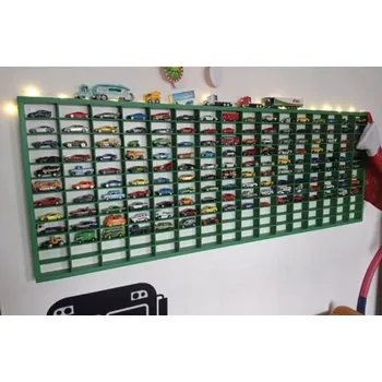 Dřevěná hračka Dřevěná polička na autíčka 192ks barevná DOPRAVA ZDARMA