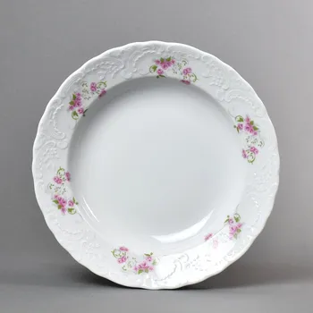 Český porcelán, Dubí Talíř hluboký 24 cm Opera dekor Radka