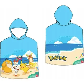 Dětská rychleschnoucí osuška s kapucí POKEMON Pláž 50x100 cm