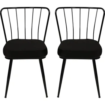 Jídelní židle Sada 2 ks jídelních židlí Yildiz černá