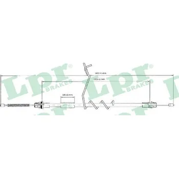 Lanko parkovací brzdy Tažné lanko, parkovací brzda LPR C0294B