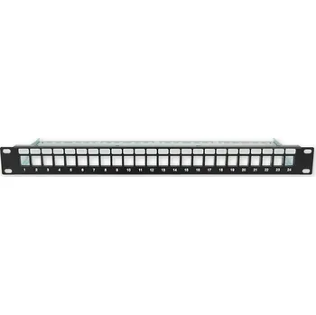 Patch panel PP-106 24 empty 19" patch panel 1U, pro 24 KJ