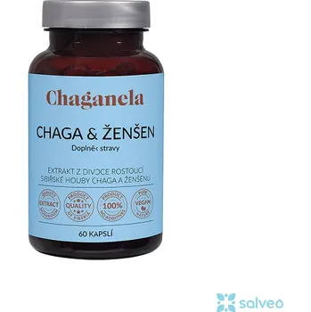 Přírodní produkt Čaga s ženšenem Chaganela 60 kapslí