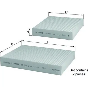 Ventilátor topení a klimatizace Filtr, vzduch v interiéru KNECHT LA 191/S