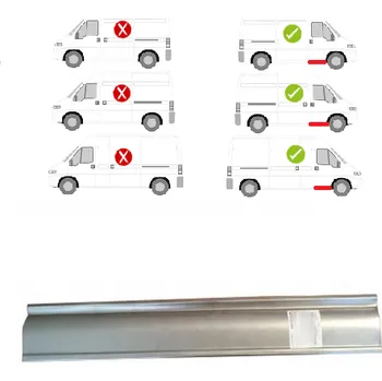 Prah karosérie Prah pravý CITROEN JUMPER (230), 06.94-12.01, JUMPER (244), 01.02-08.06, FIAT DUCATO (230), 03.94-04.02, DUCATO (244), 04.02-09.06, PEUGEOT BOXER (230), 06.94-04.02, BOXER (244), 04.02-08.06
