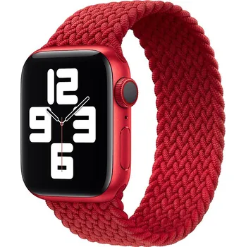 Řemínek na hodinky Řemínek pro Apple Watch Ultra 49mm / 46mm / 45mm / 44mm / 42mm - bez spony - nylonový - velikost M - červený