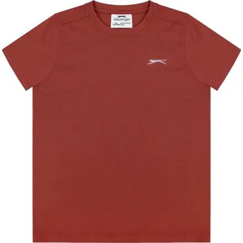 Chlapecké tričko Slazenger Junior Boys Plain Tee shirt Red Ochre 11-12 let