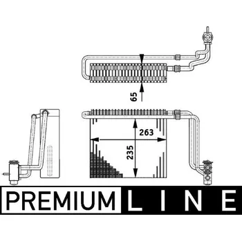 Výparník klimatizace Výparník, klimatizace MAHLE AE 65 000P