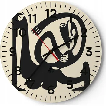 Hodiny Nástěnné hodiny ARTTOR skleněné kulatý moderní 30 cm analogové