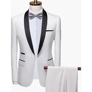 Pánský oblek Pánský oblek business MC114 Velikost: L, Barva (Varianta): Sada 2 ks bílá