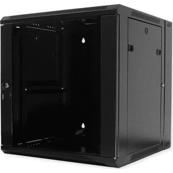 Serverovna ZH.6612.B nástěnný, svařený, výklopný, 12U, 600 x 600, sklo