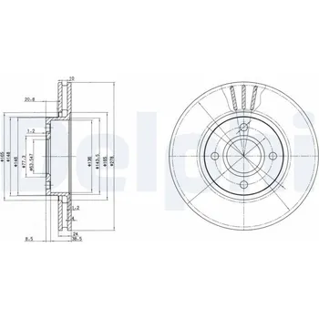 Brzdový kotouč Brzdový kotouč DELPHI BG3056